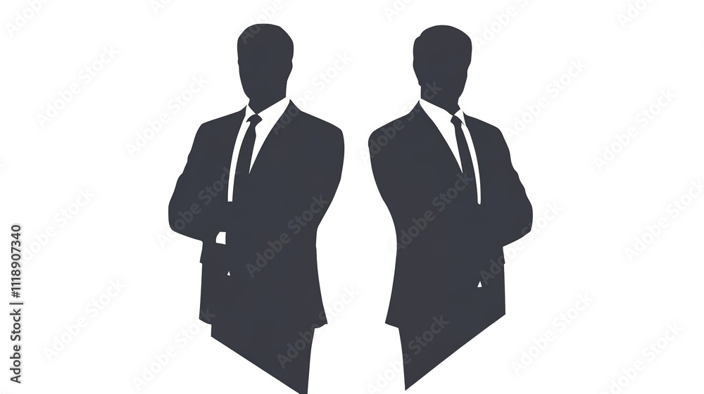 Icon of Business Partners - Symbolizing Collaboration and Teamwork Icon of Business Partners - Symbolizing Collaboration and Teamwork