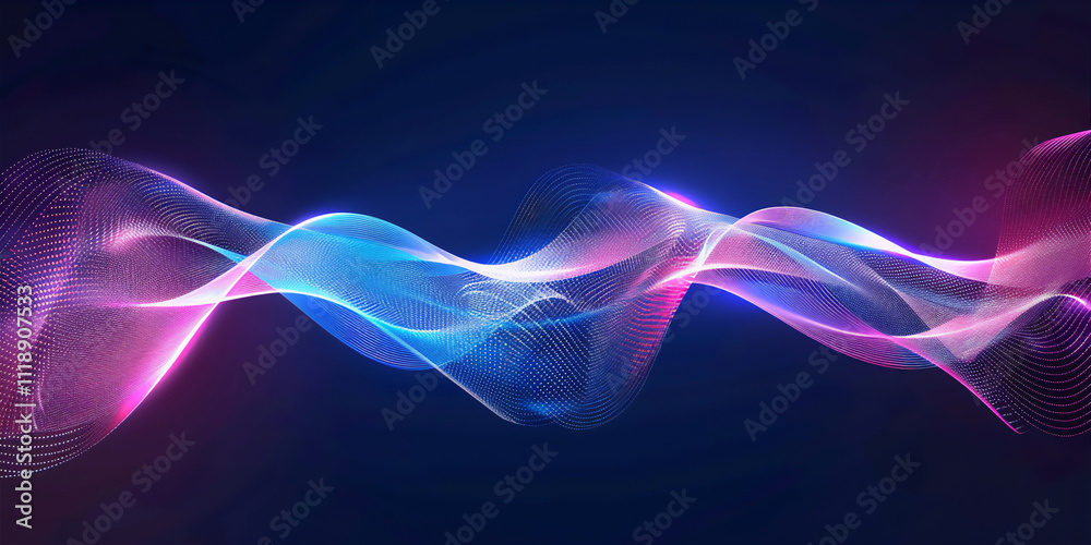 Obraz premium abstract background with waves hologram version 6