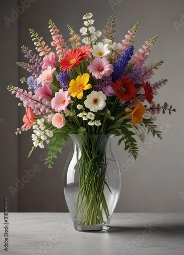 Wallpaper Mural A beautifully arranged bouquet of fresh flowers in a large vase, stylish decor, gorgeous arrangement, flower arrangement Torontodigital.ca