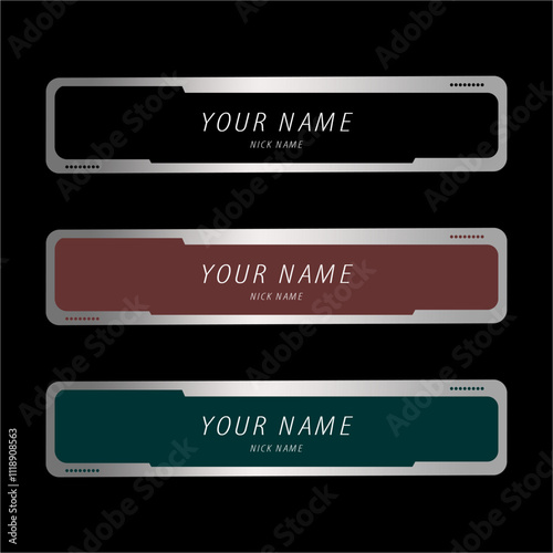 Customizable Name Tags in Modern Metallic Design