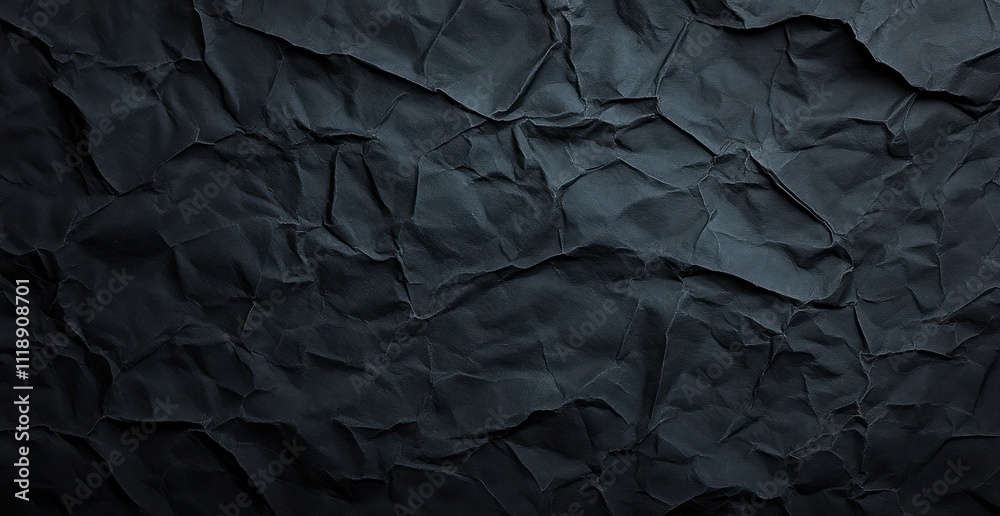 Abstract Black Crumpled Paper Texture Background with Dark Wrinkled Art Pattern for Design and Decor Abstract Black Crumpled Paper Texture Background with Dark Wrinkled Art Pattern for Design and Decor