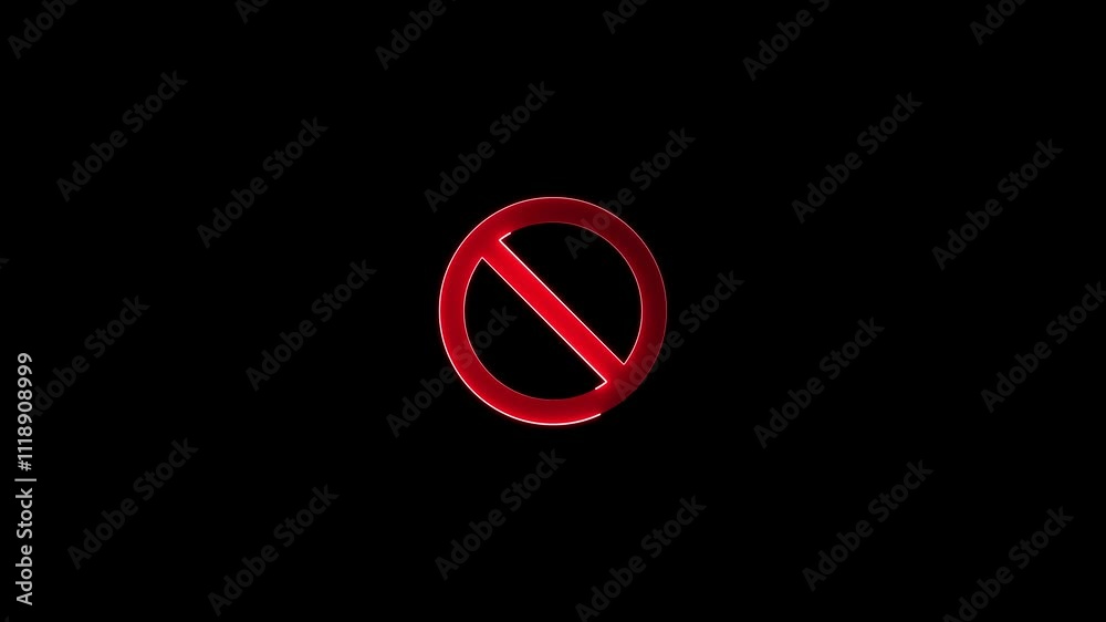 no parking sign icon animation