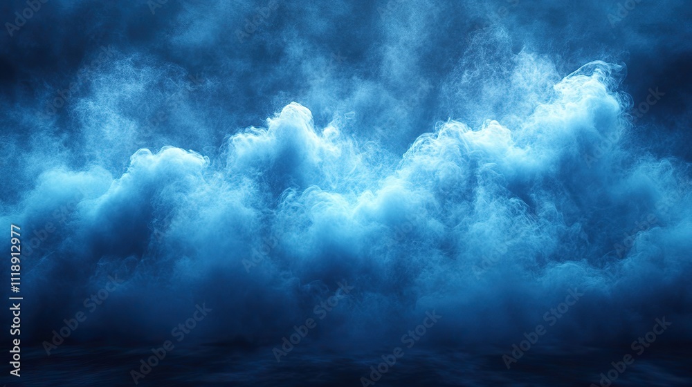 Obraz premium A smoky blue pattern creates a hazy and mysterious wallpaper design