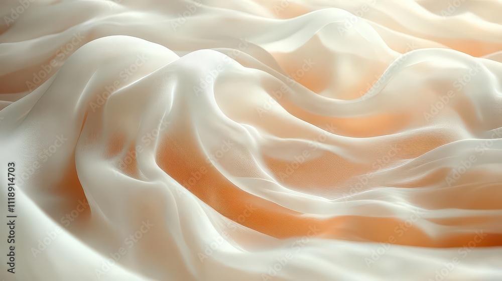 Soft, flowing fabric with gentle waves and warm tones. Soft, flowing fabric with gentle waves and warm tones.