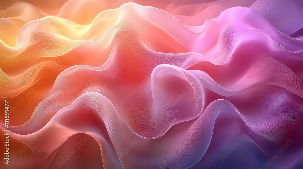 Fototapeta premium Abstract flowing waves of color creating a serene and dynamic visual.