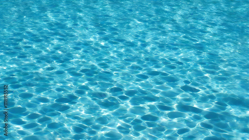 Crystal blue water in the shore beach or swimming pool. Summer traveling theme