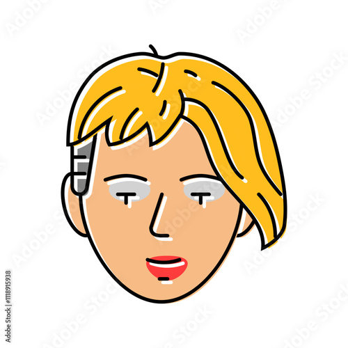kid boy punk subculture style color icon vector. kid boy punk subculture style sign. isolated symbol illustration