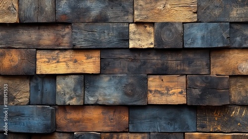 A textured wooden wall pattern, adding warmth and a rustic feel to any design