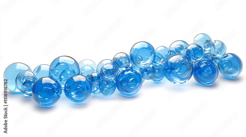 Abstract Blue Glass Bubbles Sculpture Abstract Blue Glass Bubbles Sculpture