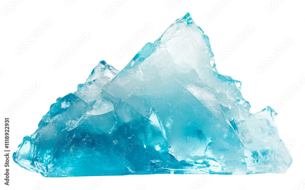 Blue ice crystal formation with sharp edges, cut out - stock png. Blue ice crystal formation with sharp edges, cut out - stock png.