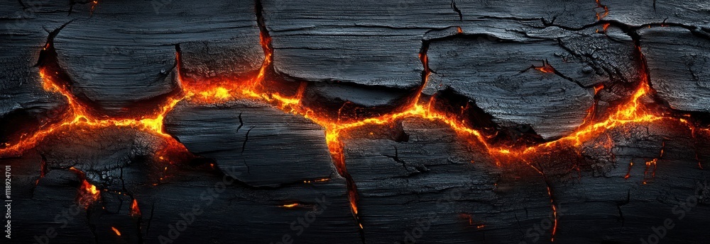 Burning Charcoal Coals Glowing Blackened Wood Flames Night Halloween Background Burning Charcoal Coals Glowing Blackened Wood Flames Night Halloween Background
