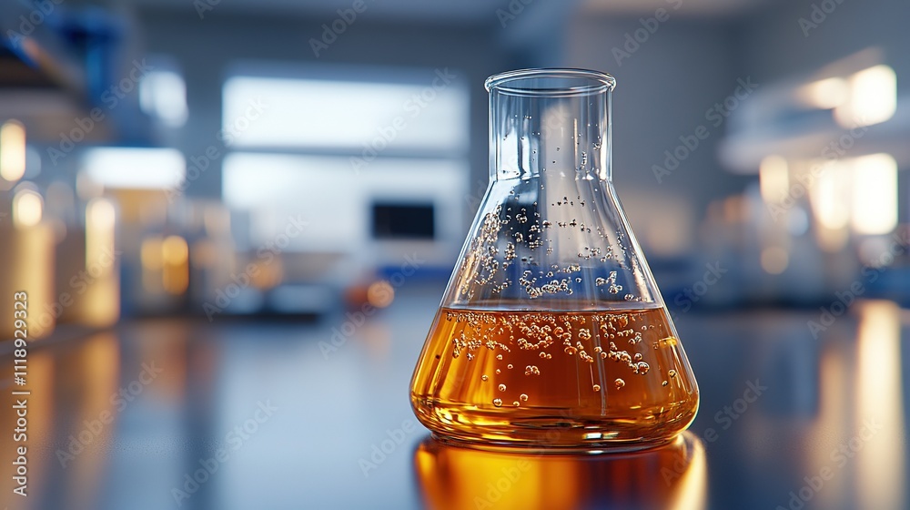 Beaker in research room Beaker in research room