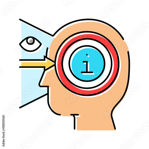 perception consumer behavior color icon vector. perception consumer behavior sign. isolated symbol illustration