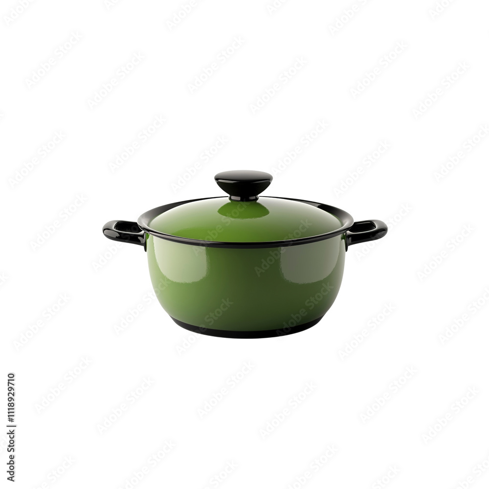Green Enamel Cooking Pot with Lid - Kitchenware Green Enamel Cooking Pot with Lid - Kitchenware