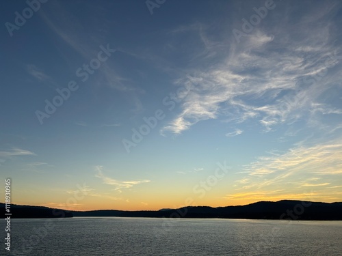 sunset over ocean