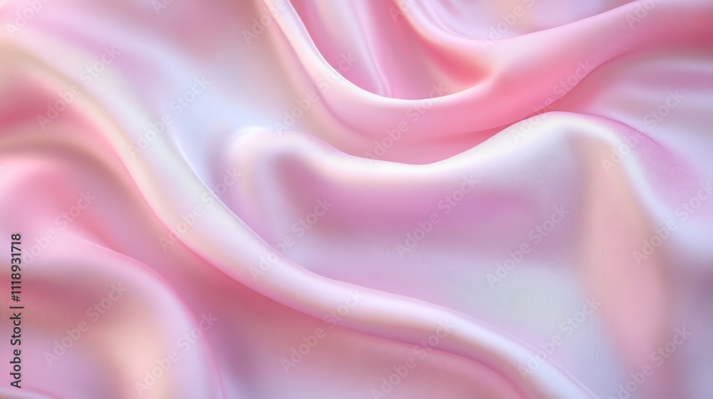 Soft, pink, silky fabric in waves. Soft, pink, silky fabric in waves.
