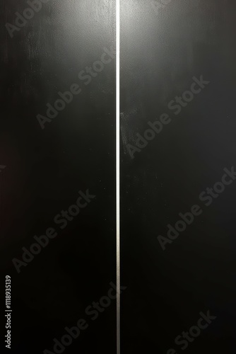 A sleek, modern black cabinet with a central silver handle.