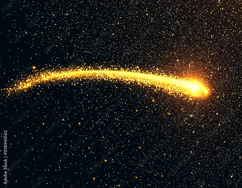 Fototapeta premium Golden Stardust Trail