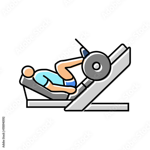 leg press fitness exercise color icon vector. leg press fitness exercise sign. isolated symbol illustration