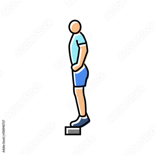 calf raises fitness exercise leg color icon vector. calf raises fitness exercise leg sign. isolated symbol illustration