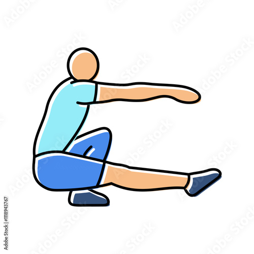 pistol squats fitness exercise leg color icon vector. pistol squats fitness exercise leg sign. isolated symbol illustration