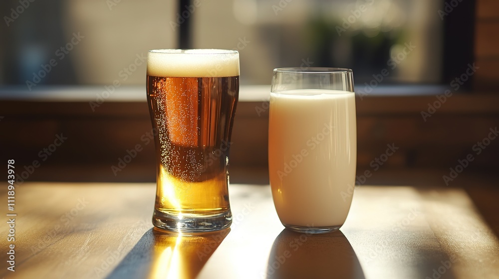 Beer and milk Beer and milk