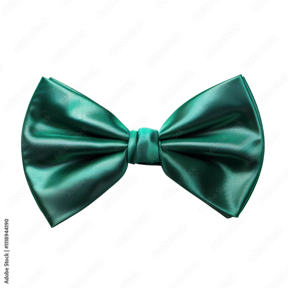Green bowtie isolated on white or transparent background Green bowtie isolated on white or transparent background