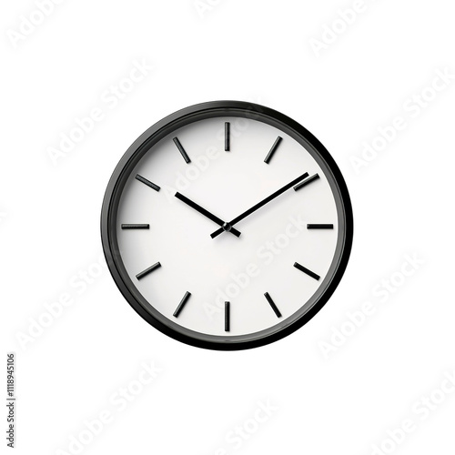 Modern Black and White Wall Clock - Minimalist Timepiece Design