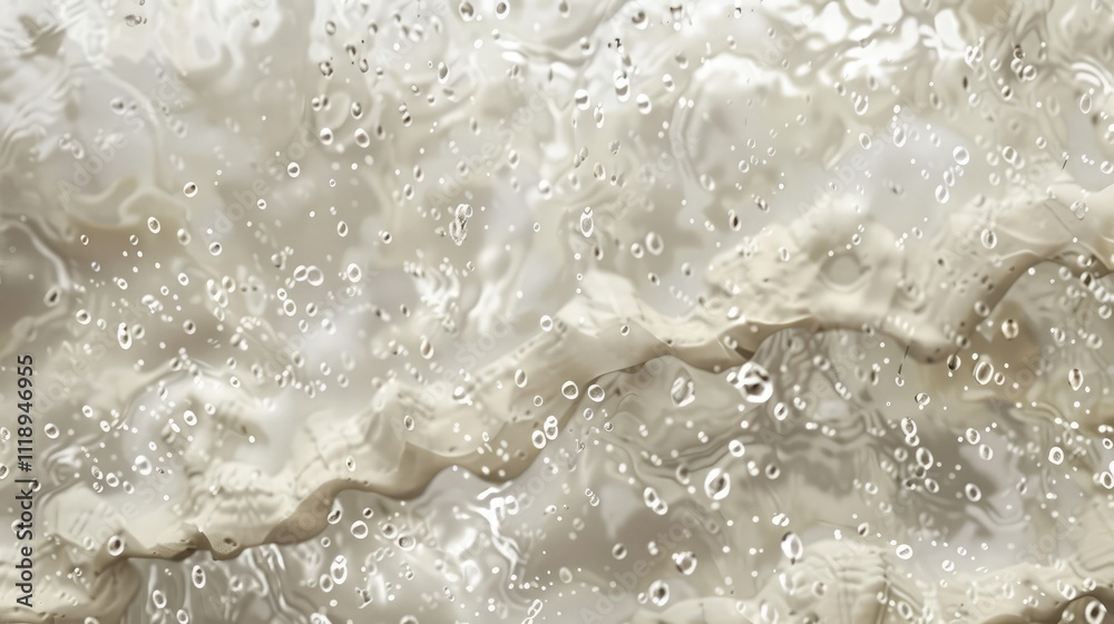A blurry, calm, clear water surface with splashes and bubbles. Abstract nature background gray and white water waves A blurry, calm, clear water surface with splashes and bubbles. Abstract nature background gray and white water waves