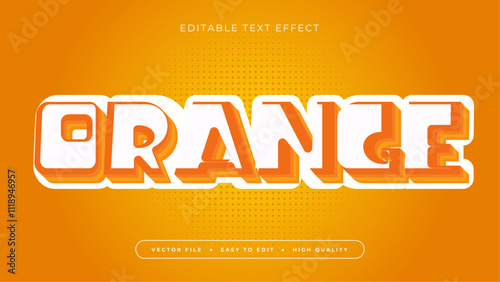 Editable orange text effect