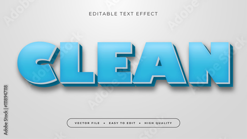 Clean text effect editable modern and poster text style