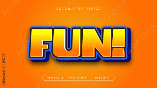 Fun text effect editable colorful and retro text style