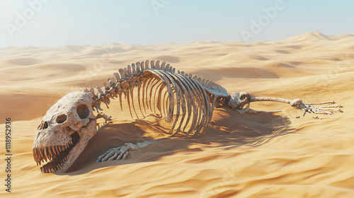 skeleton in the desert