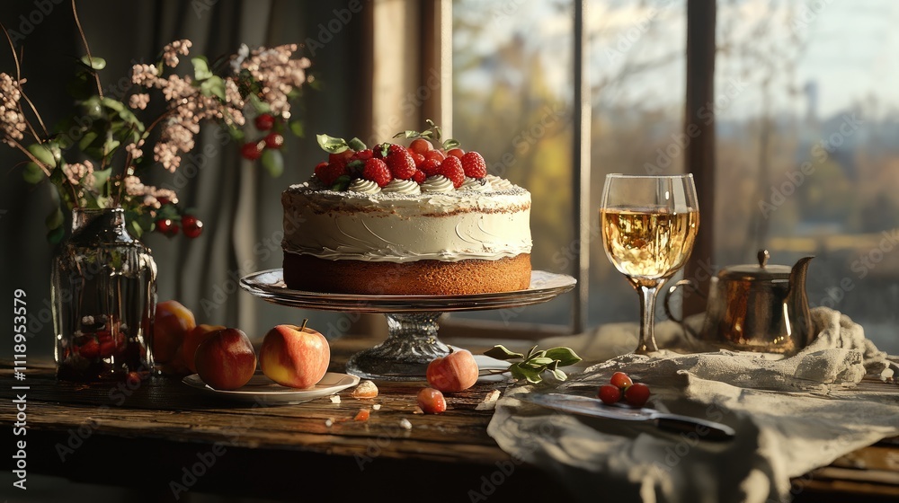 cake with fruits cake with fruits