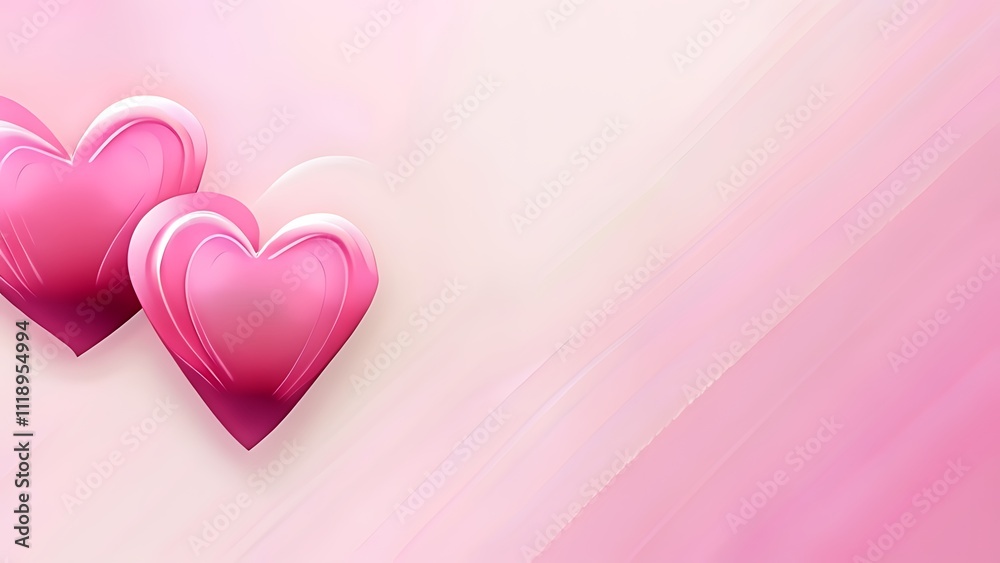 simple overlapping pink hearts on a gradient background simple overlapping pink hearts on a gradient background