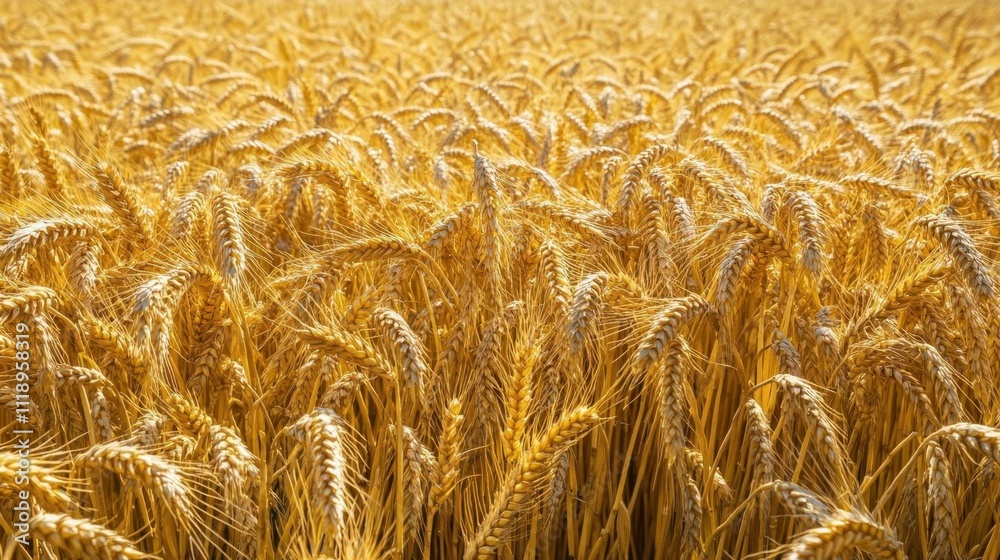 A golden field of wheat swaying gently in the breeze. A golden field of wheat swaying gently in the breeze.