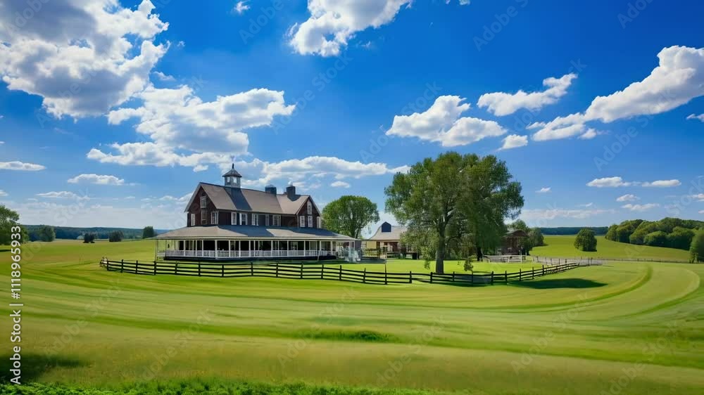 Horse Farm with Vast Pasture