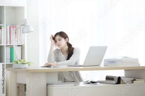 businesswoman working on laptop