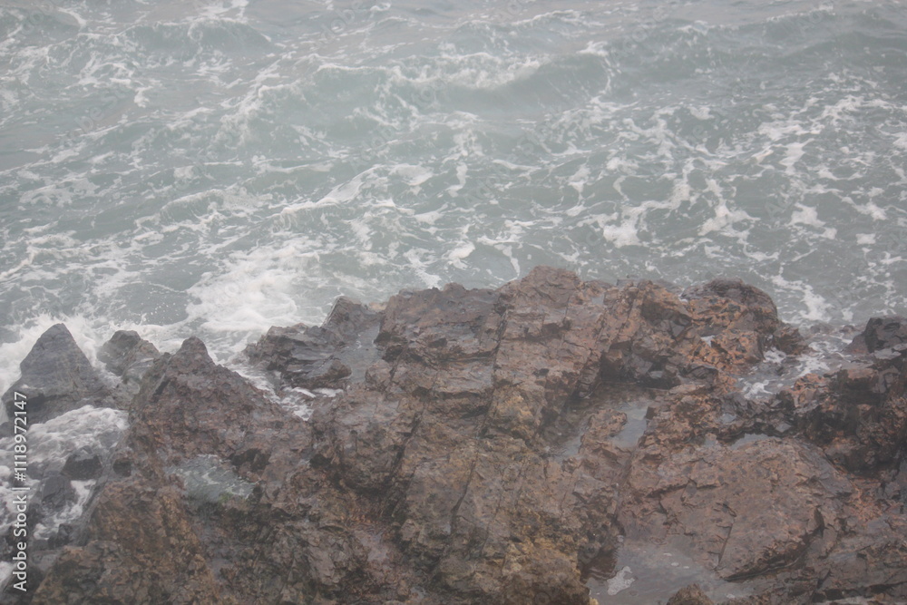 Image of waves crashing on Imrang Beach in Busan, Korea
Image of waves crashing on Imrang Beach in Busan, Korea