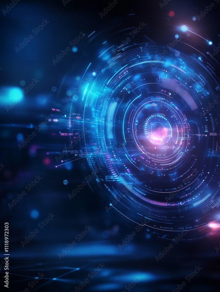 Fototapeta premium Futuristic Digital User Interface Concept for AR Technology