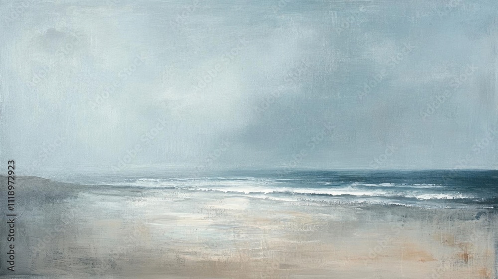 A serene coastal landscape with gentle waves and a cloudy sky. A serene coastal landscape with gentle waves and a cloudy sky.