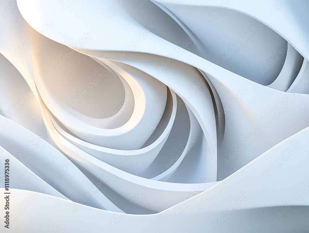 Fototapeta premium Elegance in Motion: A Dance of White Swirls