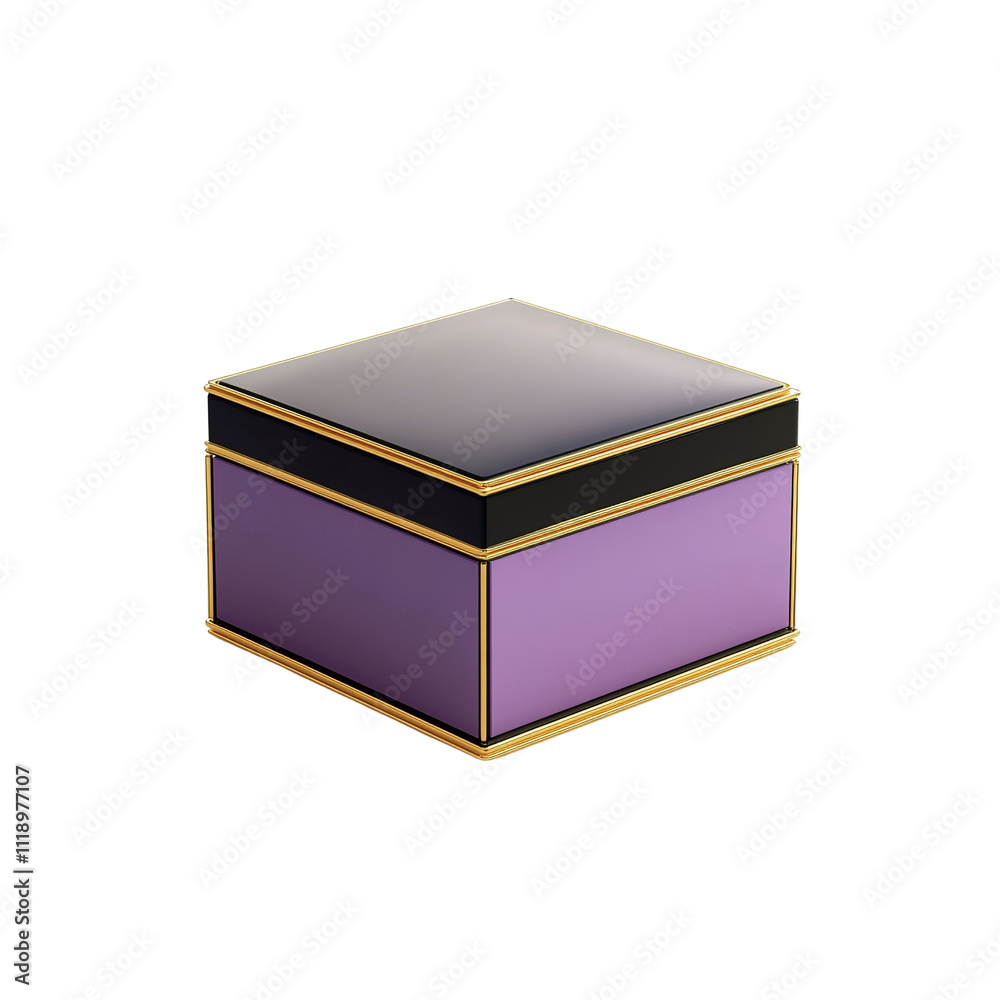 Elegant Purple and Black Lacquer Jewelry Box with Gold Trim Elegant Purple and Black Lacquer Jewelry Box with Gold Trim