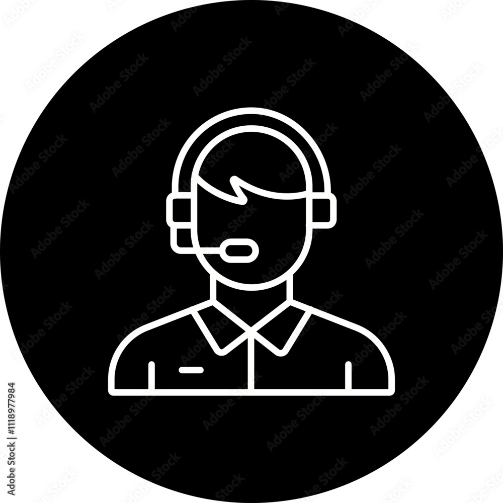Call Center Agent Icon Call Center Agent Icon