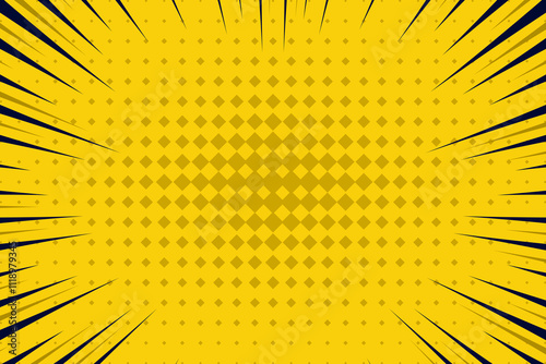 yellow background with rays