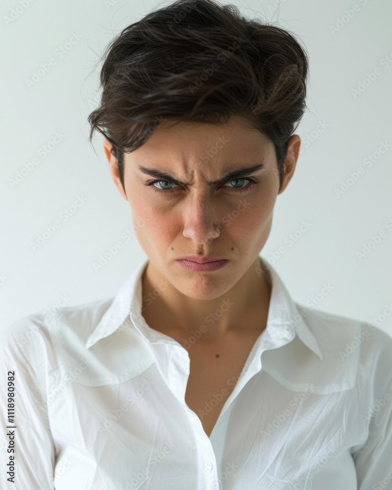 A person with a serious expression, conveying frustration or determination. A person with a serious expression, conveying frustration or determination.