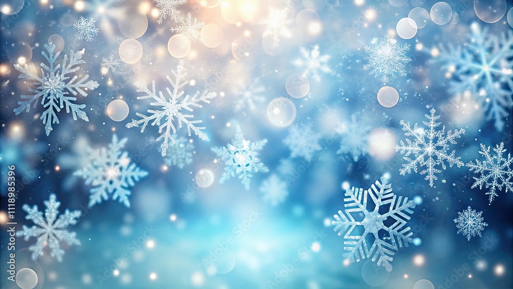 Blurred winter background with shimmering snowflakes , frosty, snow, soft focus, cold, season, weather, ice, frozen, abstract Blurred winter background with shimmering snowflakes , frosty, snow, soft focus, cold, season, weather, ice, frozen, abstract