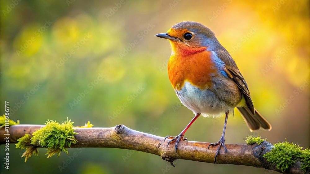Beautiful robin bird perched on a branch with a stunning natural landscape background, robin, bird, branch, nature, beauty Beautiful robin bird perched on a branch with a stunning natural landscape background, robin, bird, branch, nature, beauty