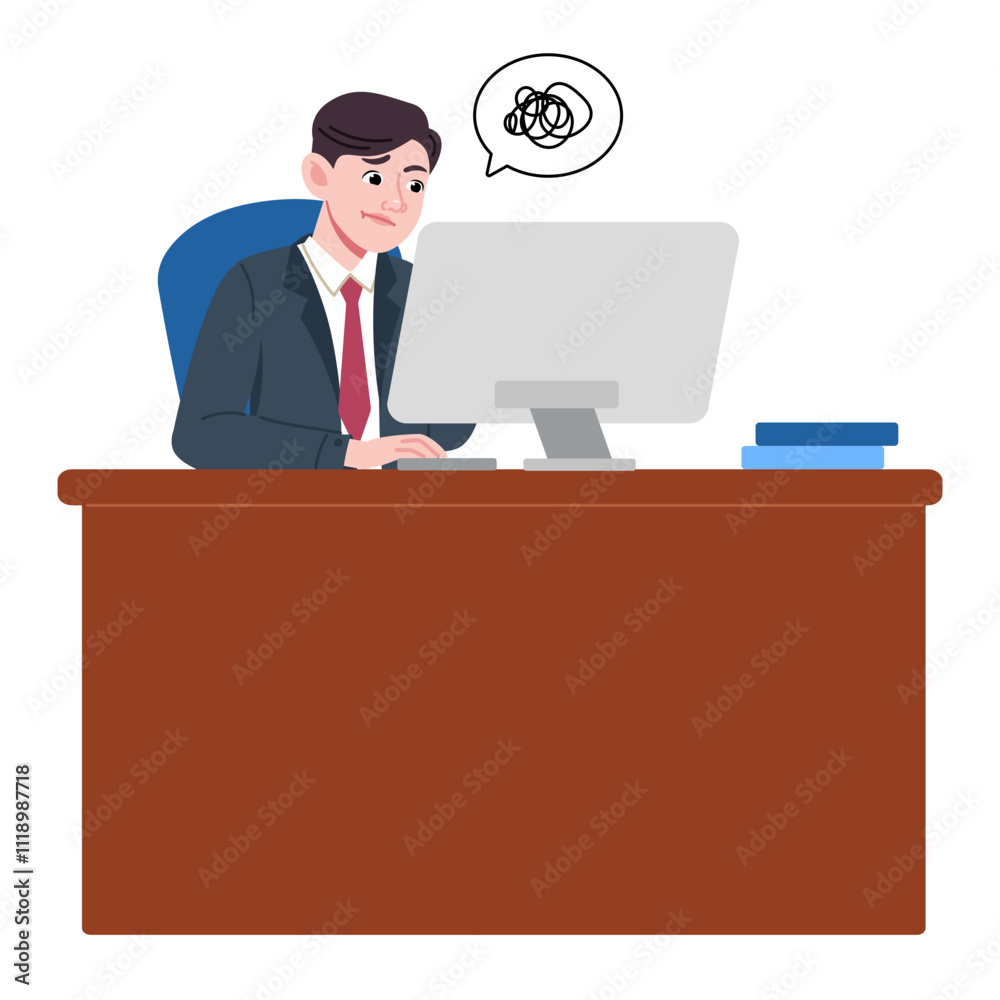 Burnout. Businessman Illustration Burnout. Businessman Illustration
