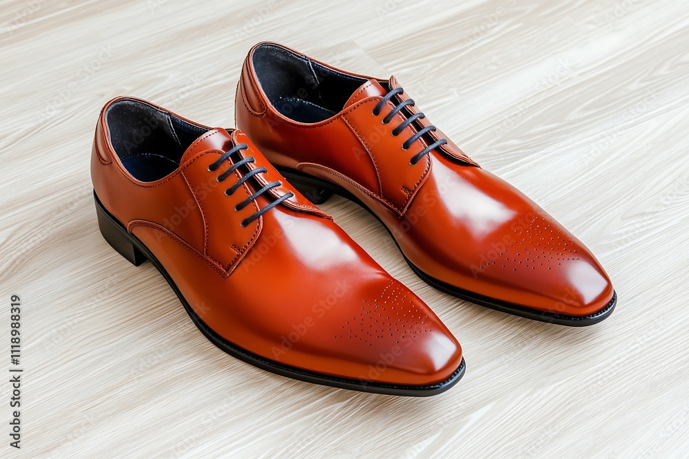 Luxury fashion photography stylish brown leather dress shoes close-up Luxury fashion photography stylish brown leather dress shoes close-up